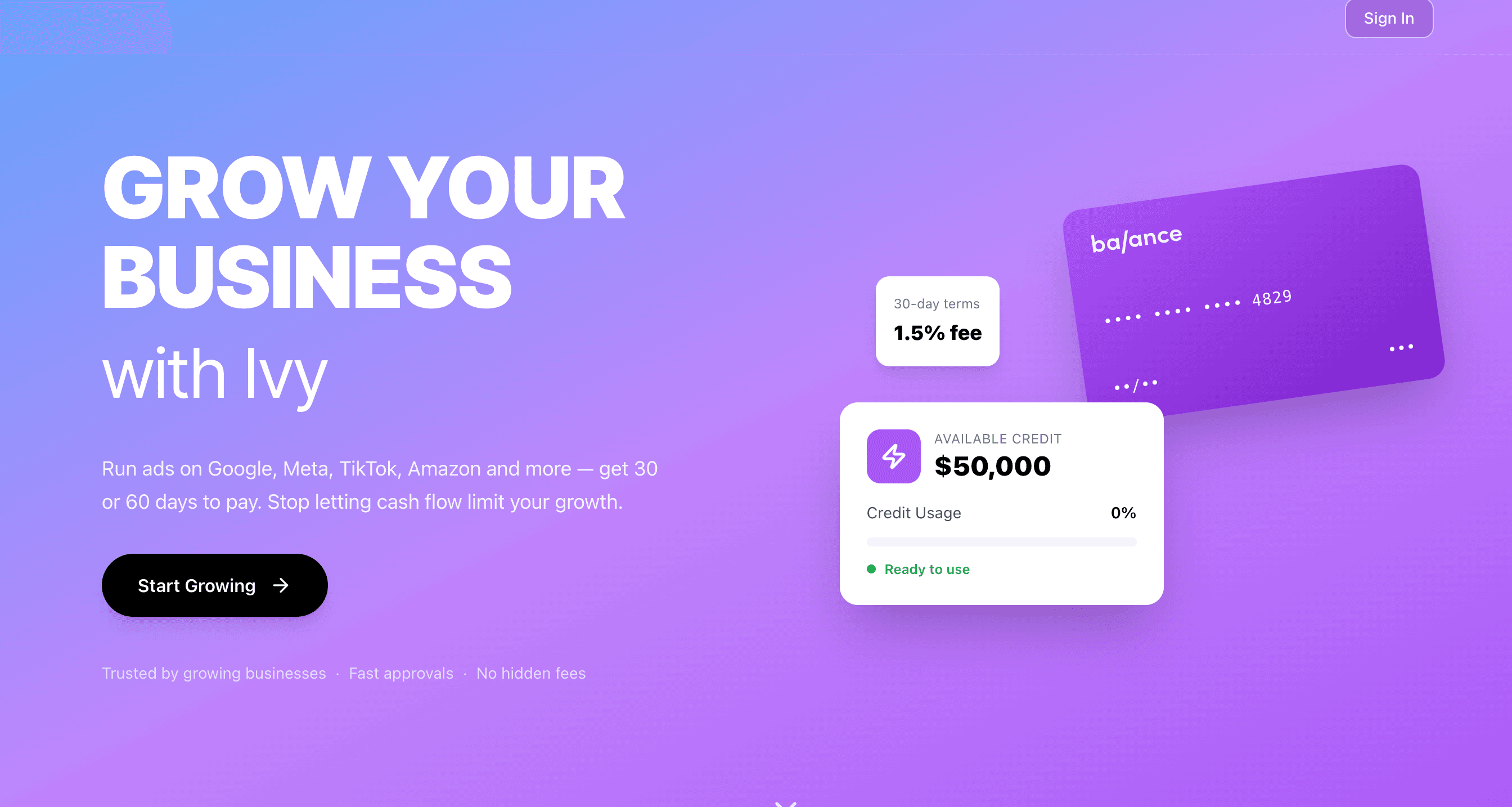 Pay later for your Ads